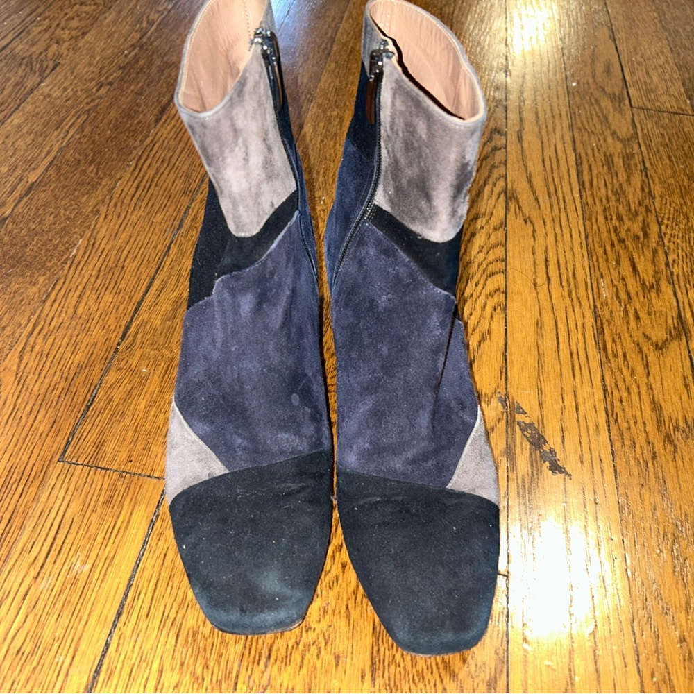Suede Patchwork Booties - Picture 3 of 5